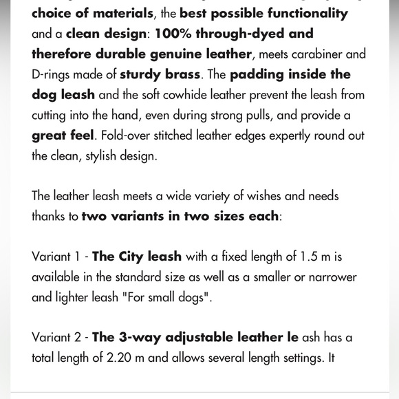 WILLIAM WALKER LEASH LEATHER - Picture 10 of 12